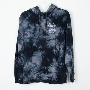 Sand Jam Womens Tie Dye Logo Hoodie Sweatshirt‎ Size XS Pullover Casual